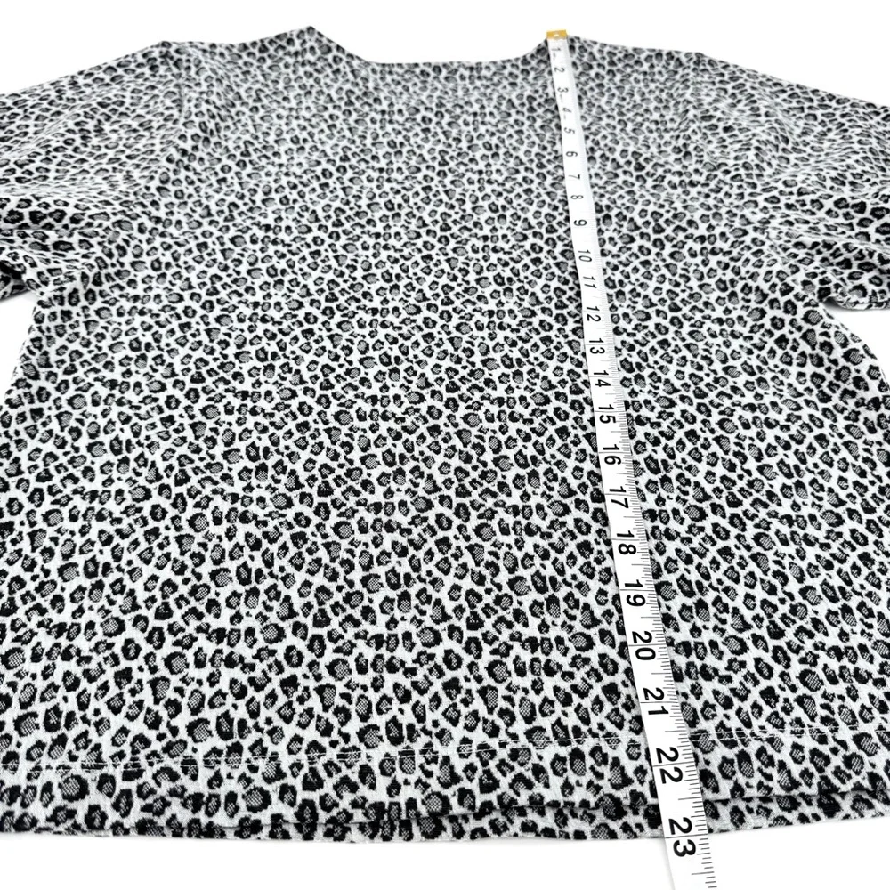 LOFT Leopard Print Short Puff Sleeve Top